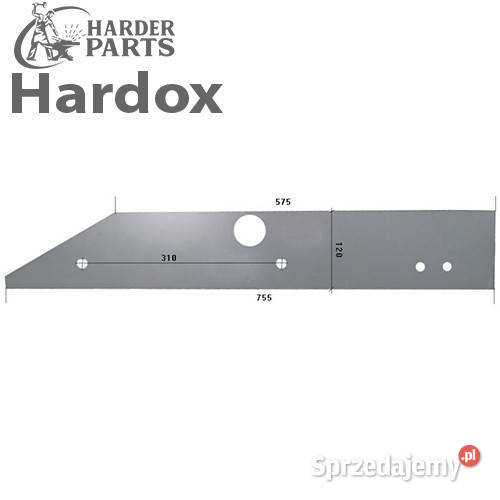 Płoza długa HARDOX 177MOLP części do pługa Suwałki