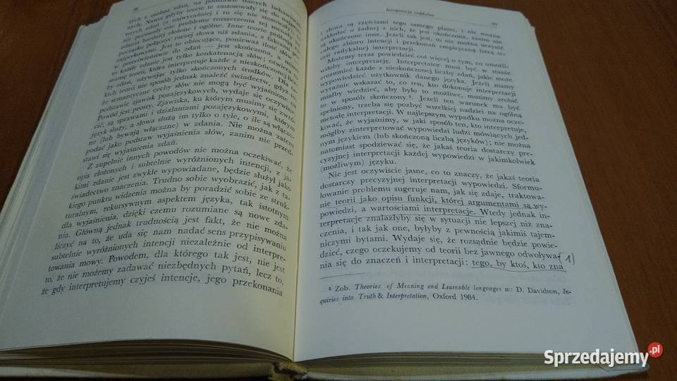 Eseje o prawdzie języku i umyśle Donald Davidson twarda Gdańsk