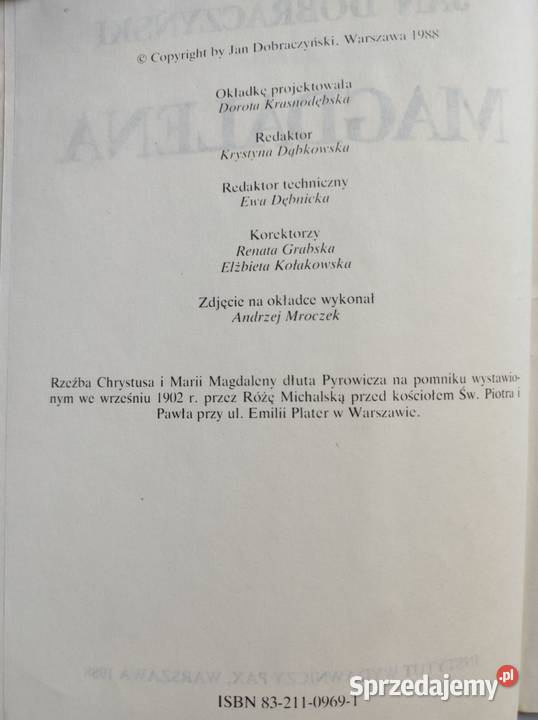 Magdalena Jan Dobraczyński 1988 Kielce