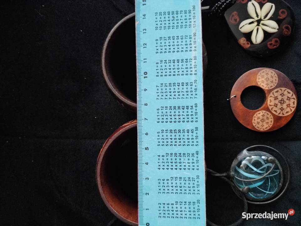 Bransoletki wisiorki zawieszki drewno szkło pel