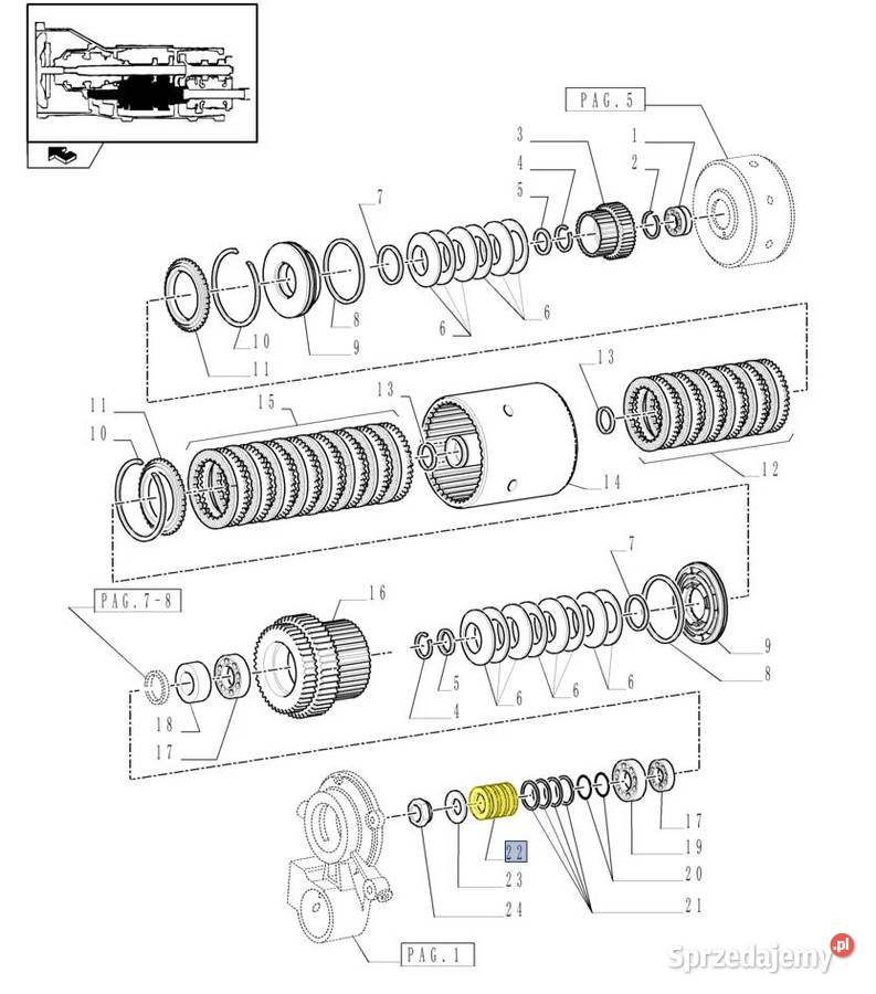 Kolektor skrzyni Case Holland 5187957 ORYGINAŁ