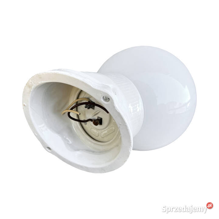 Kinkiet biały industrialny Lindner Niemcy lata Warszawa