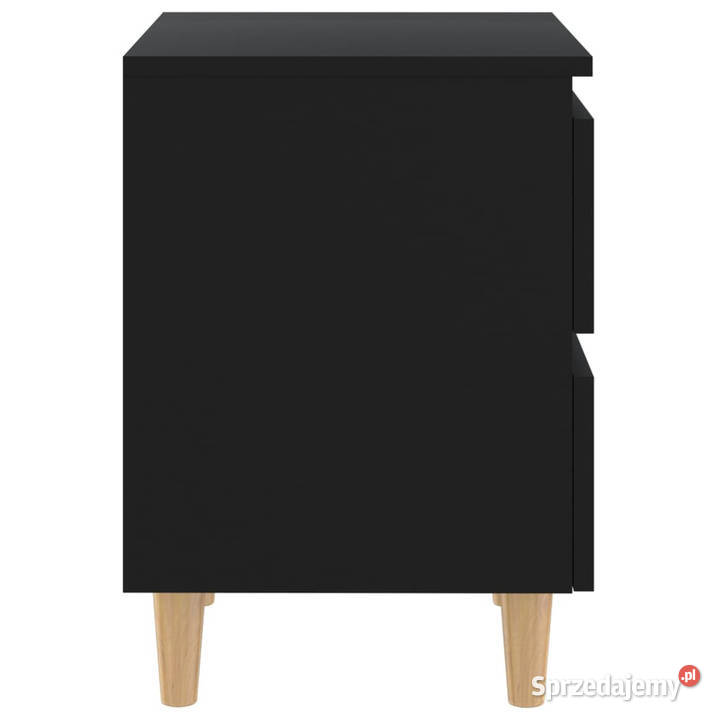 Szafka nocna z sosnowymi nóżkami czarna 40x35x50 sprzedam