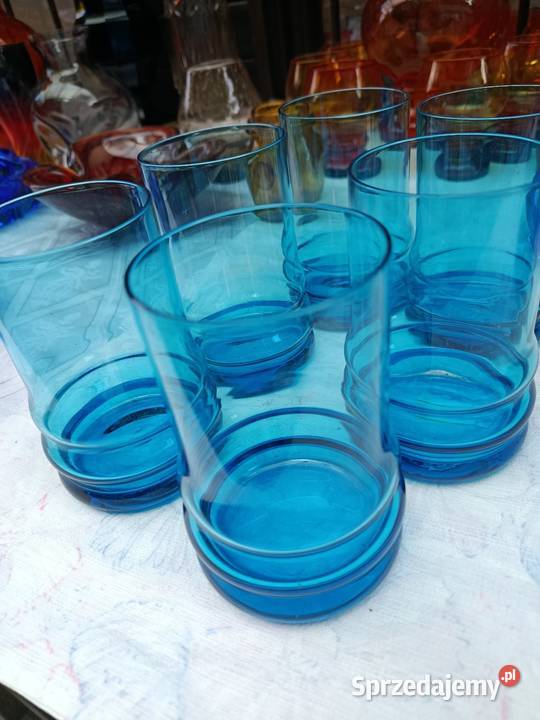 Szklanki niebieskie 6 sztuk Warszawa