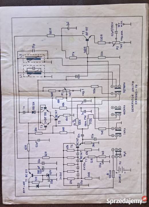 Instrukcja Obsługi Telewizyjny Generator TypK950 Wrocław sprzedam