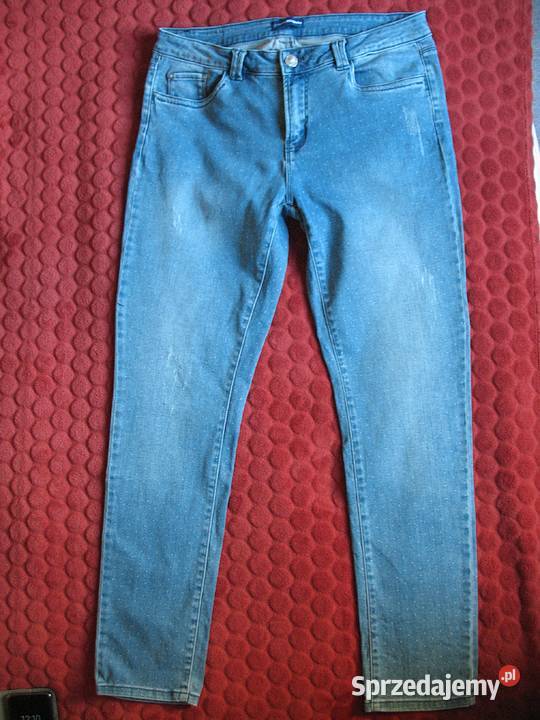Spodnie jeans damskie 40 L obwód bioder 100 niebieski Pozostałe Siedlce