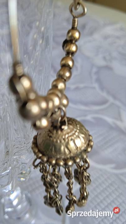 MAROKAŃSKIE BRZĘCZĄCE POSREBRZANE KOLCZYKI Piła