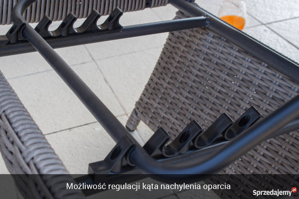 Leżak ogrodowy technorattan CARLO szary szarości Łaskarzew sprzedam