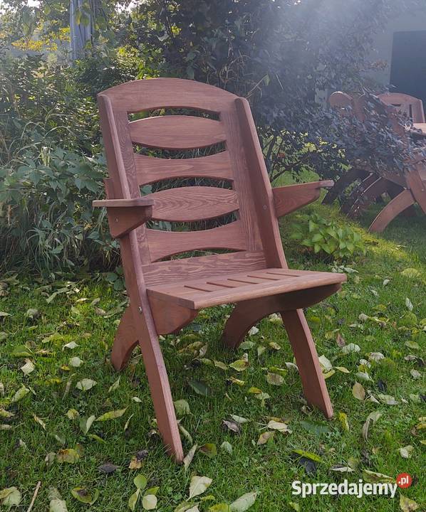 Krzesło ogrodowe drewniane składane, tarasowe X lamel nr 9