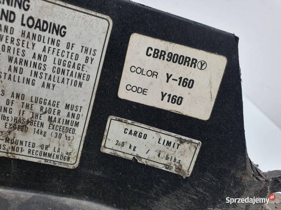 BŁOTNIK MOTOCYKL TYŁ HONDA CBR 929 Lipno sprzedam