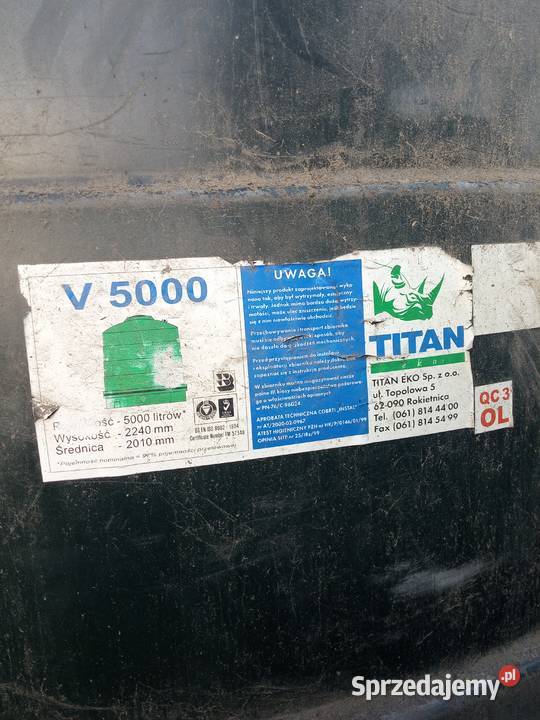 Zbiornik na paliwo rsm szambo 5000l Gdów