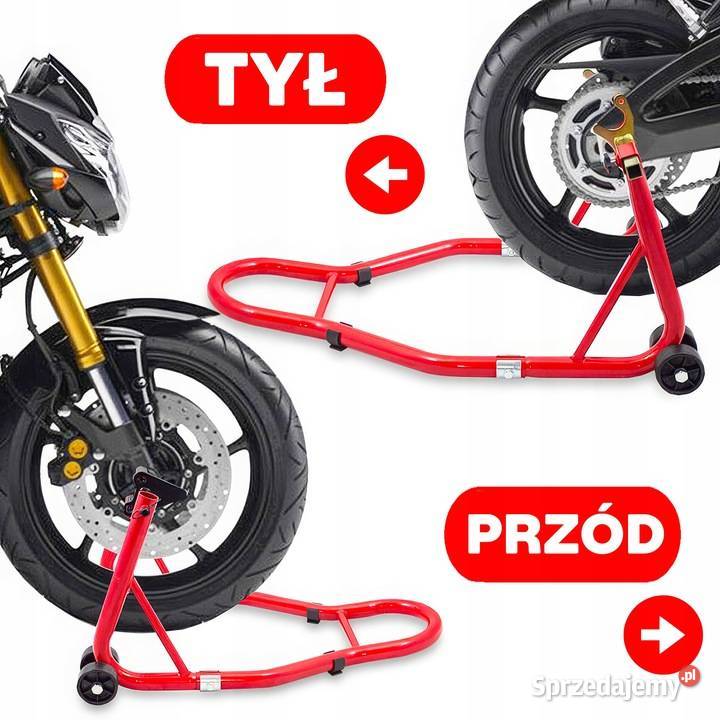 2x STOJAK MOTOCYKLOWY PODNOŚNIK NA PRZÓD TYŁ