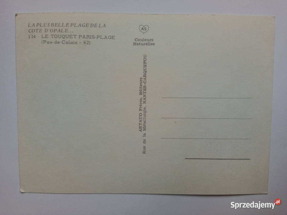 Pocztówka Le Touquet ParisPlage lata 60te NOWA Dąbrowa Górnicza sprzedam