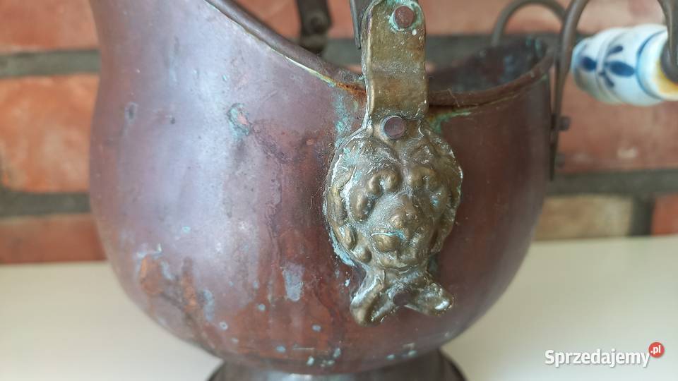 Pojemnik miedziany z ceramiką Osłonka na