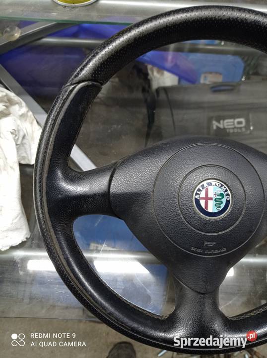 Kierownica Alfa Romeo 147 Skóra Air bag Wyposażenie wnętrza Zgorzelec
