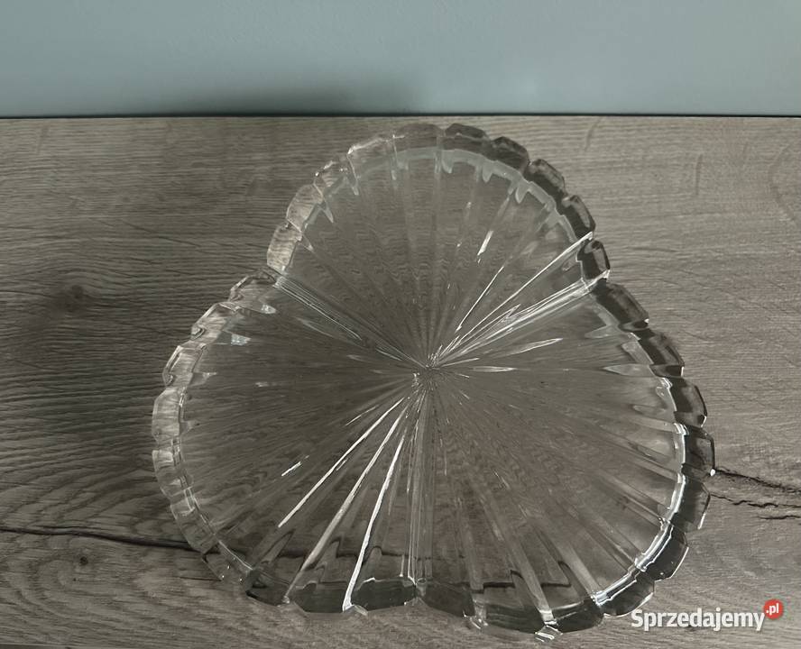 Talerz kryształowy z lat PRLu Łódź