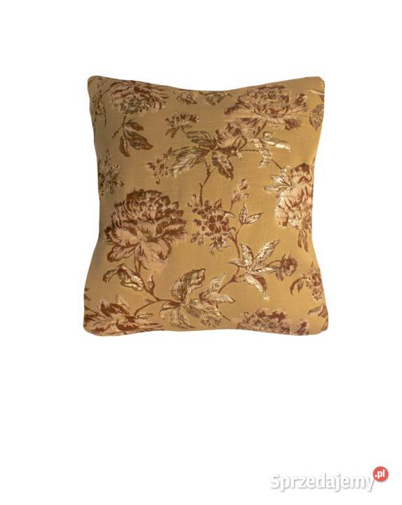 Poszewka dekoracyjna dwustronna kwiaty beż T0087 Warszawa