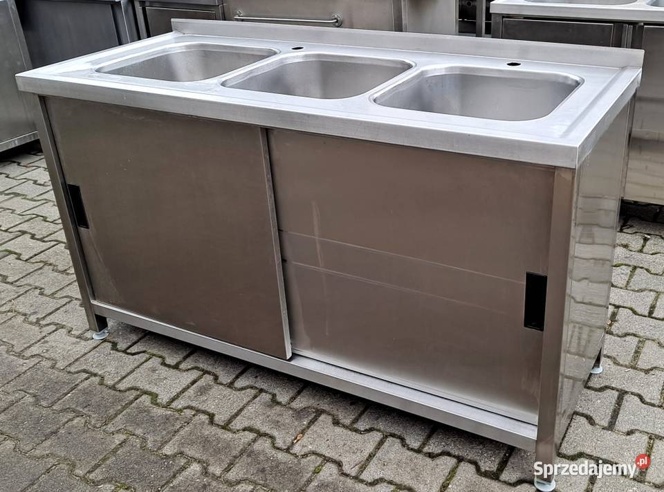 Zlew 3 Komorowy z Szafką Drzwi Suwane 1506085 wielkopolskie Nowe Skalmierzyce