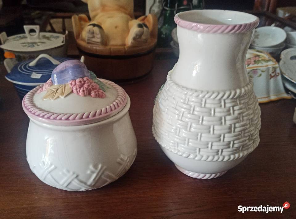 Pojemnik z truskawkami i śliwkami Porcelana i szkło Gdańsk