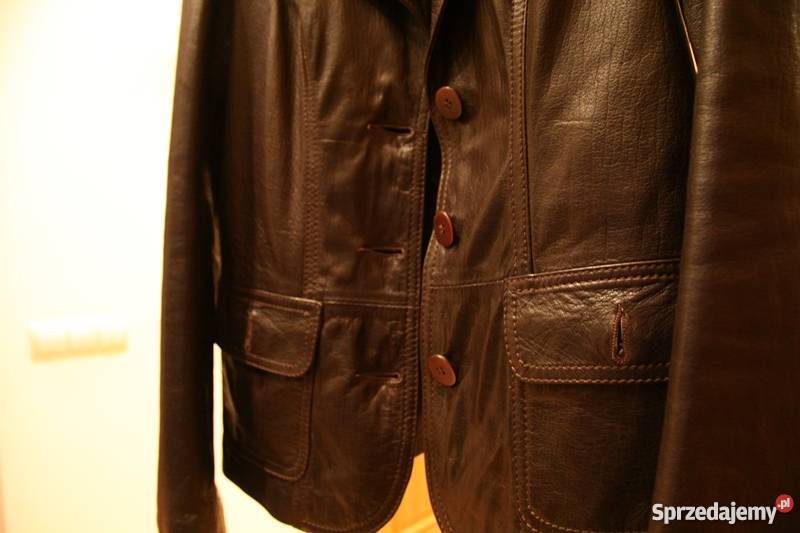 marynarka skórzana damska S brąz Ożarów Mazowiecki