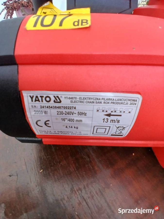 Piła łańcuchowa elektryczna YATO YT84870 śląskie