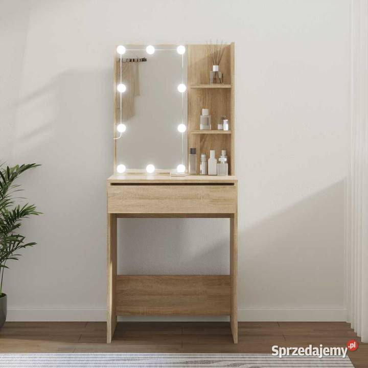 vidaXL Toaletka z oświetleniem LED dąb sprzedam