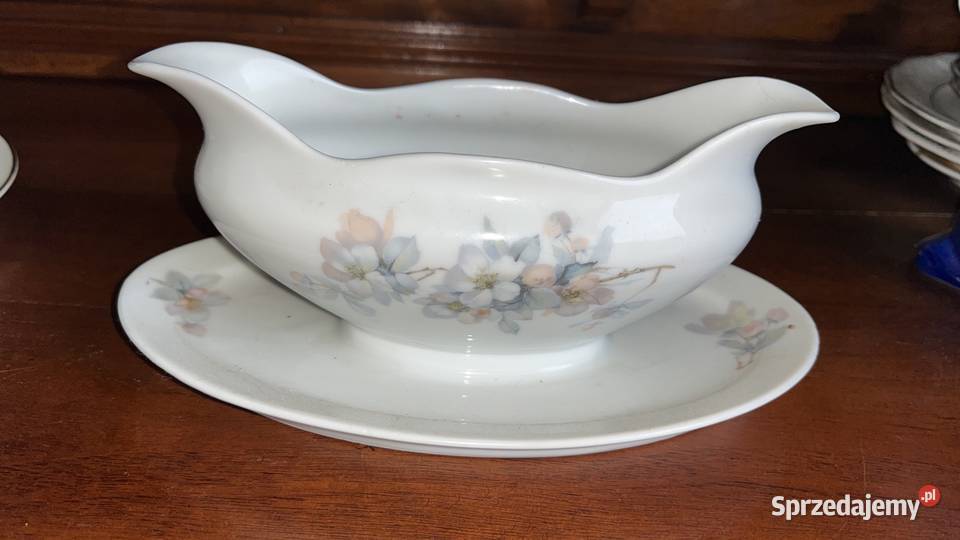 Sosjerka Porcelana biała Gałązki kwitnącej pomorskie Gdańsk