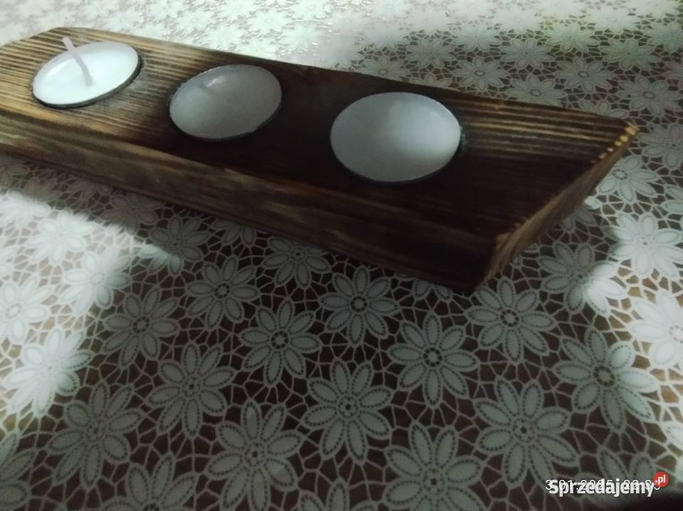 Świecznik drewniany