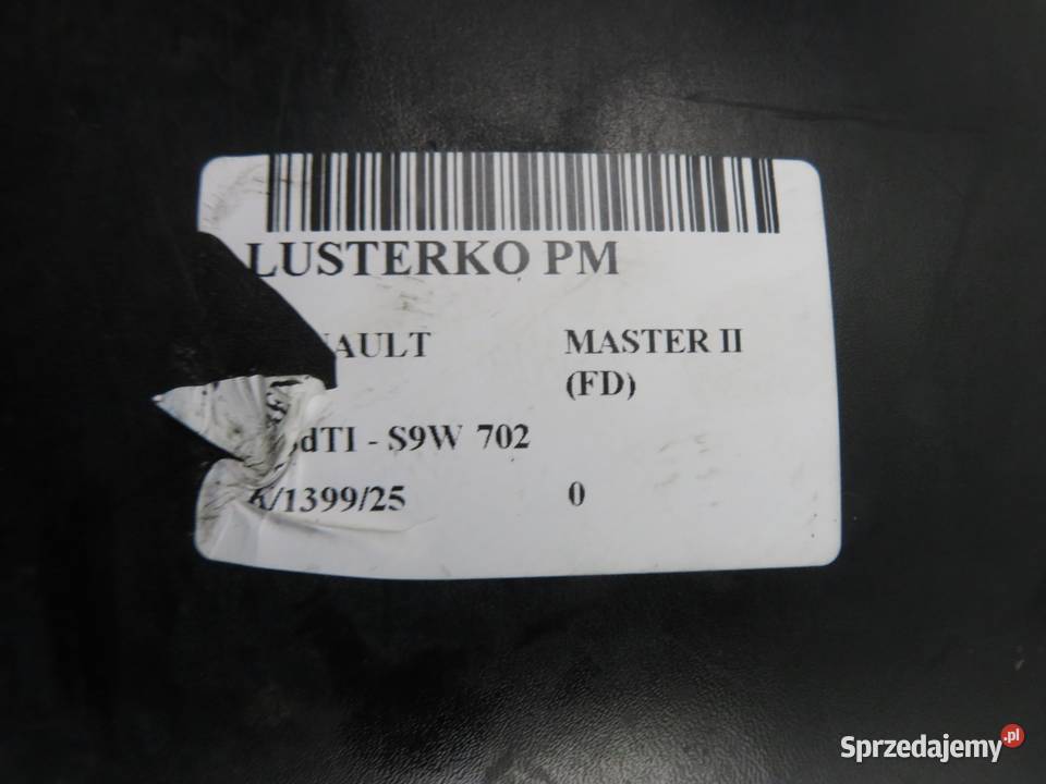 LUSTERKO PRAWE RENAULT MASTER II FD małopolskie