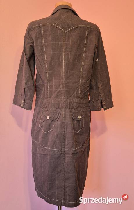 Sukienka koszulowa w kratę Spódnice i sukienki Brzesko