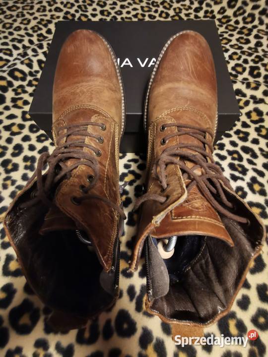 Ładne Lekkie Trapery kostkę DENIM 43 Skóra Łask sprzedam