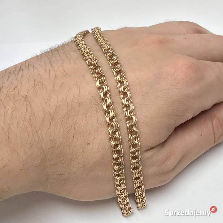 Złoty ŁAŃCUSZEK męski 14K piękny GARIBALDI 57 złote mazowieckie Warszawa
