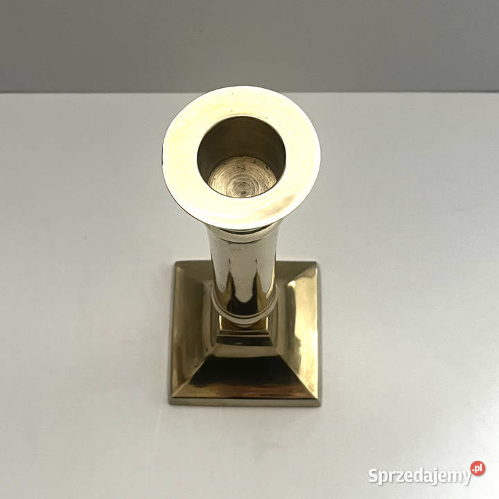 Antyczny mosiężny lichtarz klasycystycznym Antyki mazowieckie Warszawa