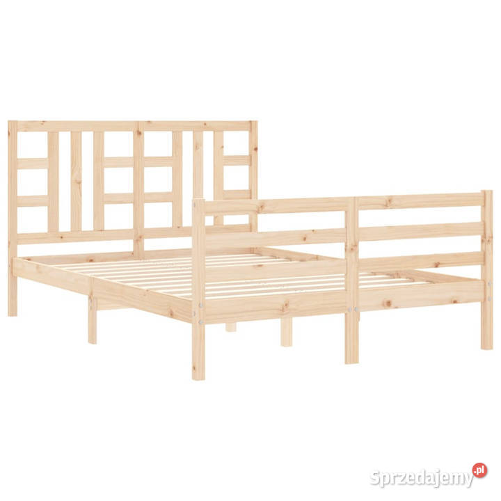 Rama łóżka z wezgłowiem lite drewno 160x200 Warszawa