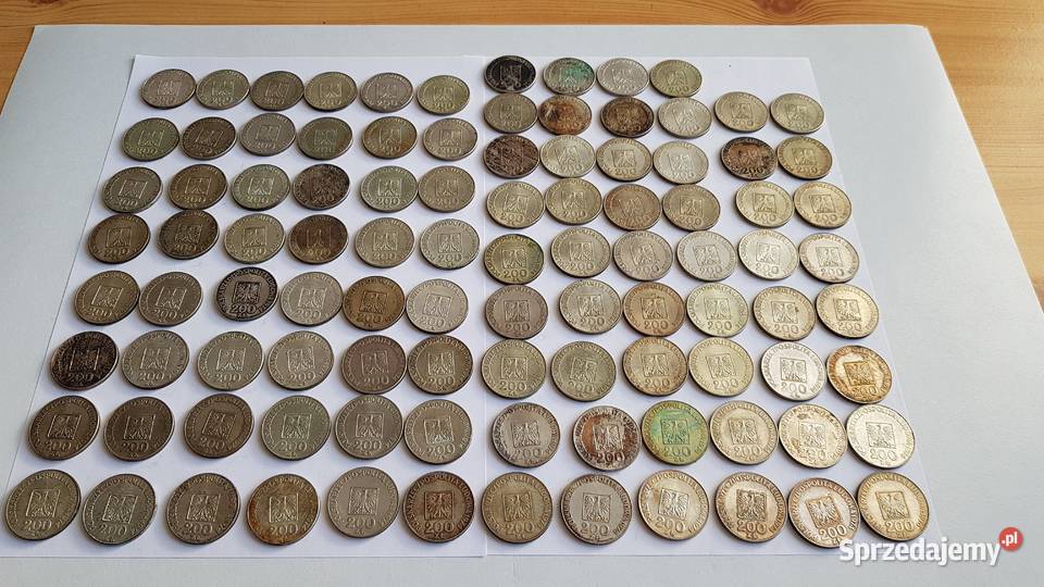 100 x 200 XXXlecia PRL 1974 mapka Ag srebro 625 Dąbrowa Górnicza