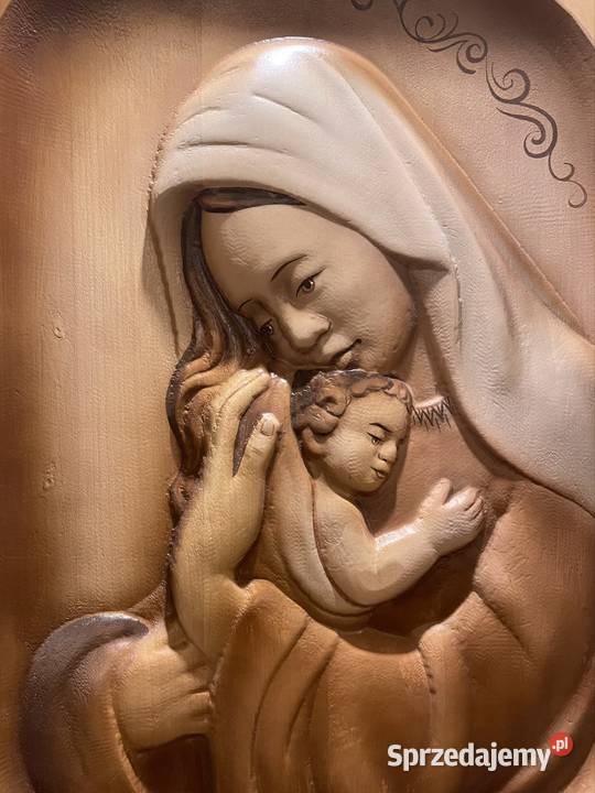 Płaskorzeźba Matka Boska z dzieciątkiem Kraków