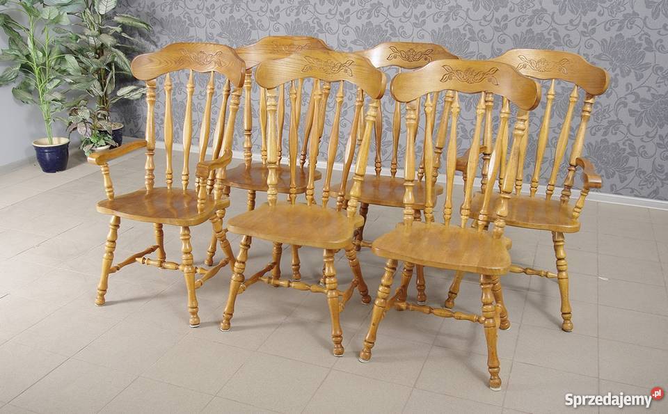 Krzesła w amerykańskim stylu 6 komplet 4768 Nysa