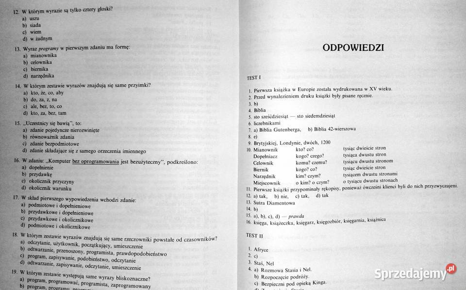 Test Diagnostyczny Z Jezyka Polskiego Klasa 7 Nowa Era Testy kompetencji z języka polskiego dla kandydatów do LO Chełm