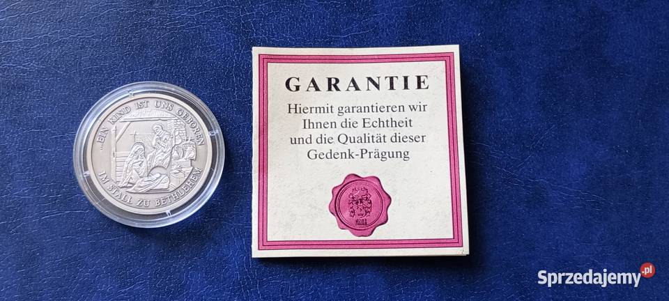Stare monety Medal NarodzinyJezusa CHrystusa Lesko