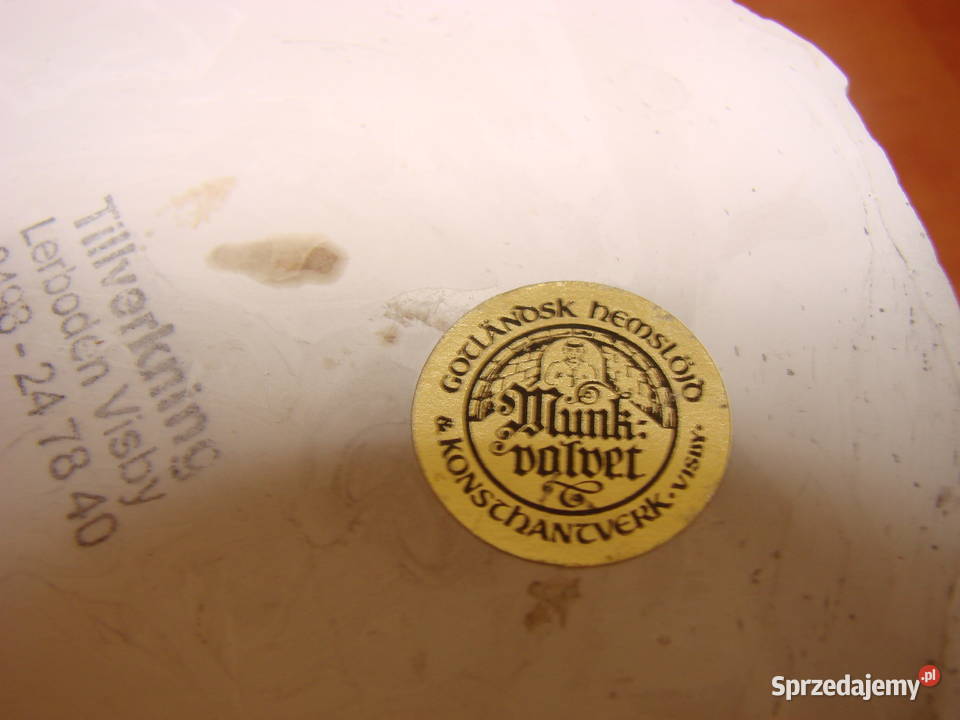 szwedzki ceramiczny świecznik Pruszcz Gdański