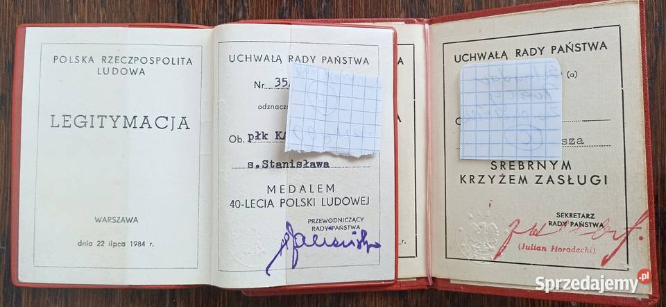 Etui Pudełko Medal Odznaczenie Krzyż Zasługi Katowice