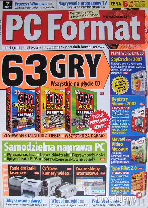 PC Format 1 322 2007 10 egz z dodatkami CD miękka małopolskie