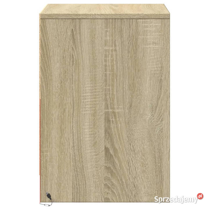 Szafki nocne z LED 2 dąb sonoma materiał Warszawa