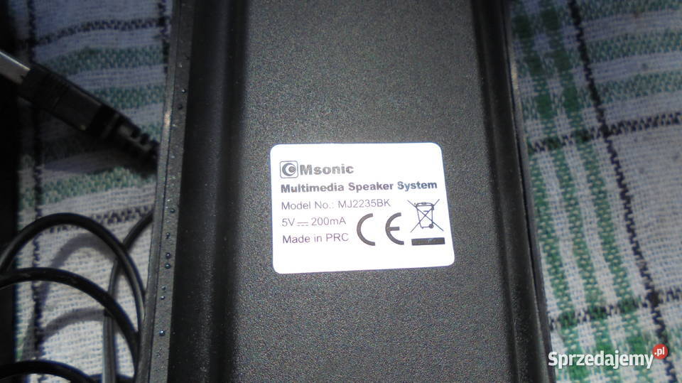 Multimedialny system głośników Msonic MJ 2235BK mazowieckie Warszawa