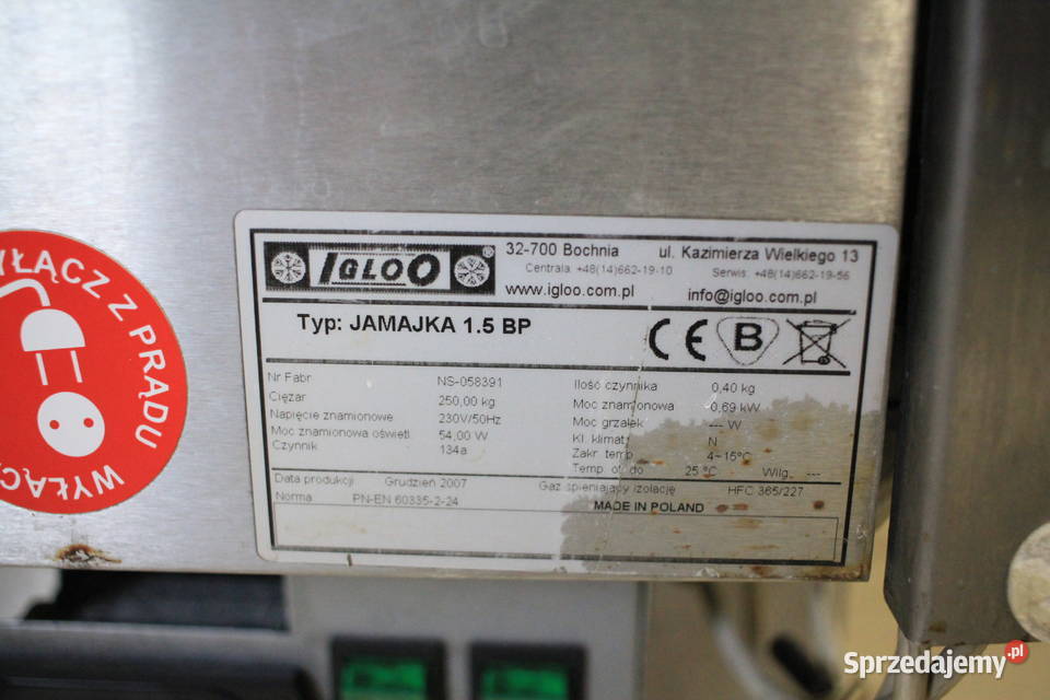 Witryna Igloo Jamajka 15 BP Gastronomia