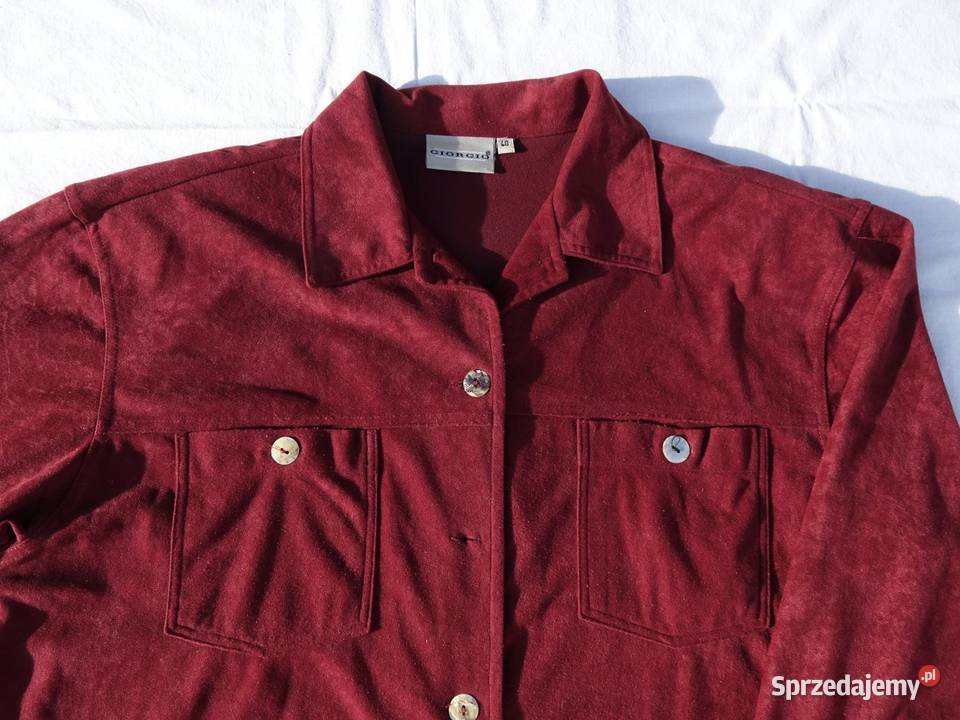 GIORGIO bordowa koszula zamsz 40 42