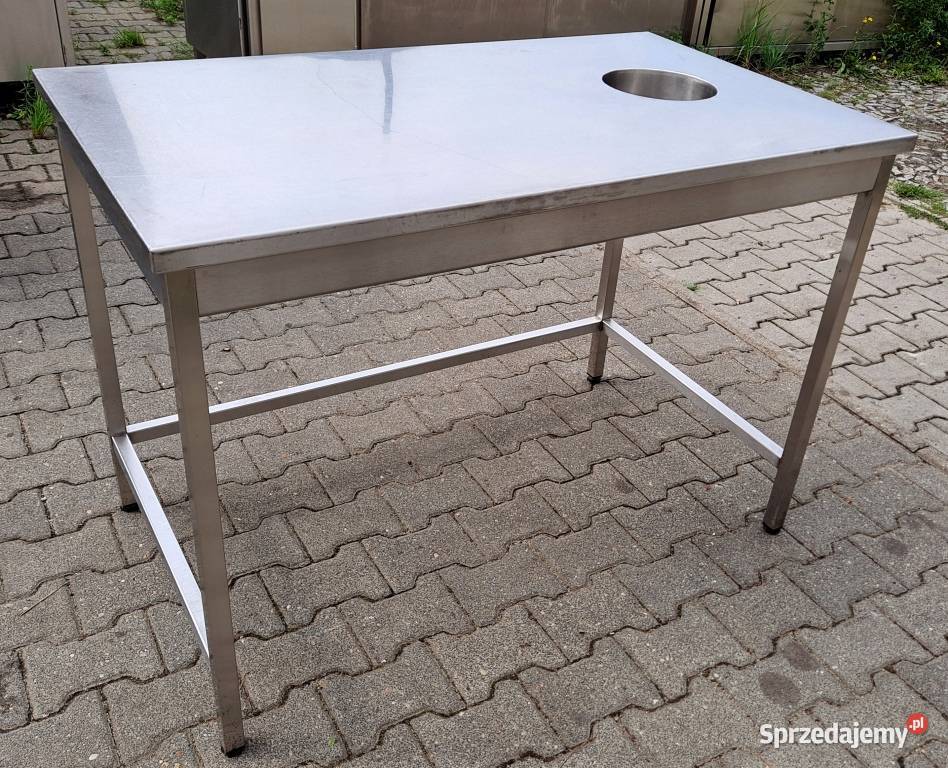 STÓŁ GASTRO Z PÓŁKĄ I OTWOREM NA ODPADKI 1207085 Nowe Skalmierzyce