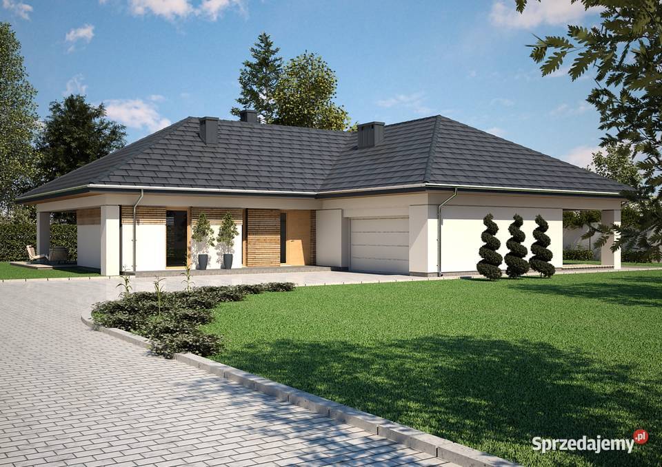 PROJEKT DOMU PARTEROWEGO W STYLU NOWOCZESNYM