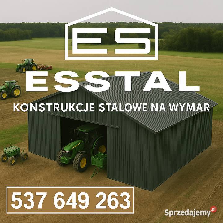 GARAŻ BLASZANY NA MASZYNY Wiata Garażowa Magazyn Jędrzejów