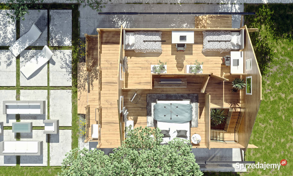 Dom drewniany z bali skandynawskich LIZBONA Miłosław